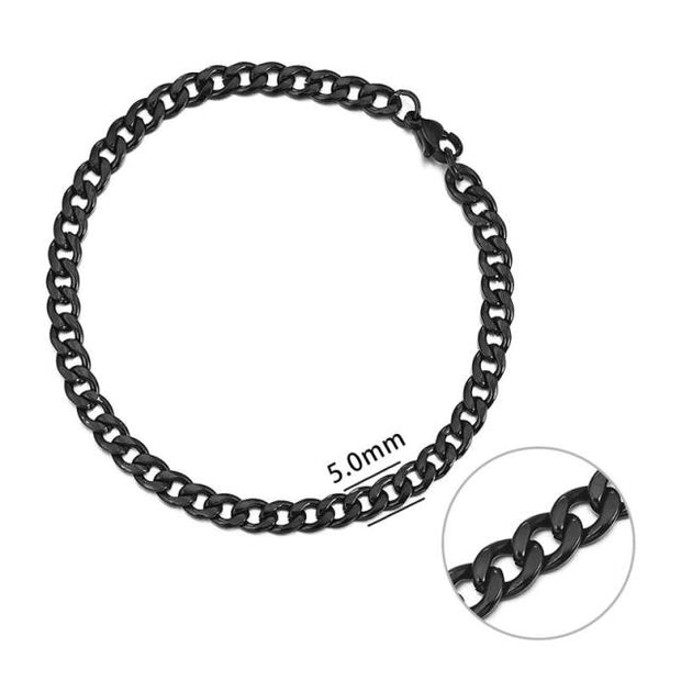 3-11 mm Men Stainless Steel Chain Bracelet