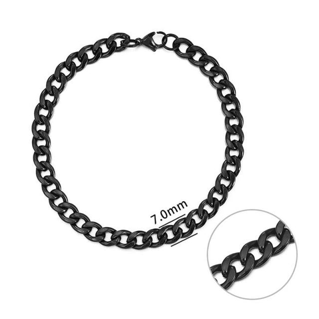 3-11 mm Men Stainless Steel Chain Bracelet