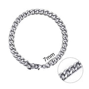 3-11 mm Men Stainless Steel Chain Bracelet