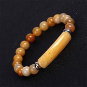 8mm Natural Stone Reiki Healing Rectangle Bar Charm Beaded Bracelets