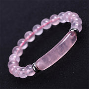 8mm Natural Stone Reiki Healing Rectangle Bar Charm Beaded Bracelets