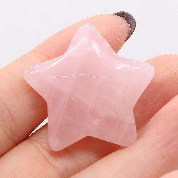 Natural Stone Star/Moon Shape Crystal Gemstone