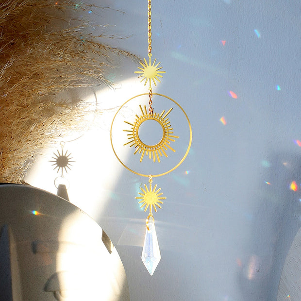 Moon Suncatcher Crystal Wind Chimes