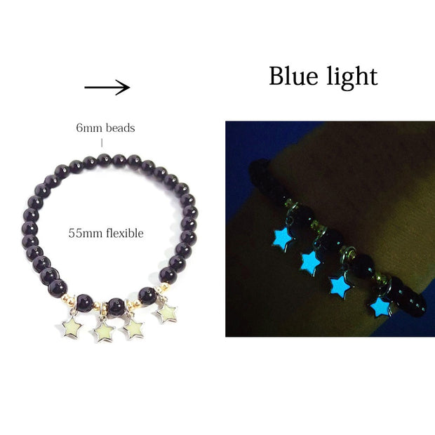 Luminous Glow In The Dark Natural Stone Yoga Healing Bracelet for Men and Women