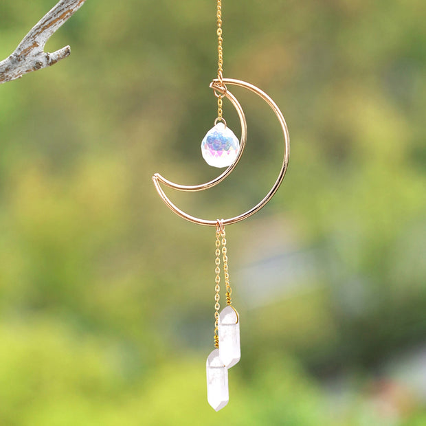 Moon Suncatcher Crystal Wind Chimes