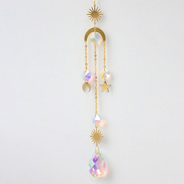 Moon Suncatcher Crystal Wind Chimes