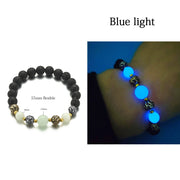 Luminous Glow In The Dark Natural Stone Yoga Healing Bracelet for Men and Women