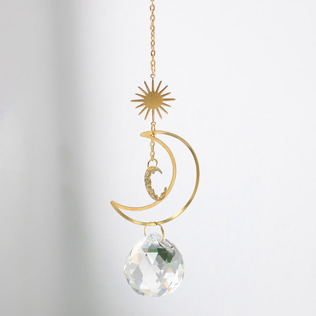 Moon Suncatcher Crystal Wind Chimes