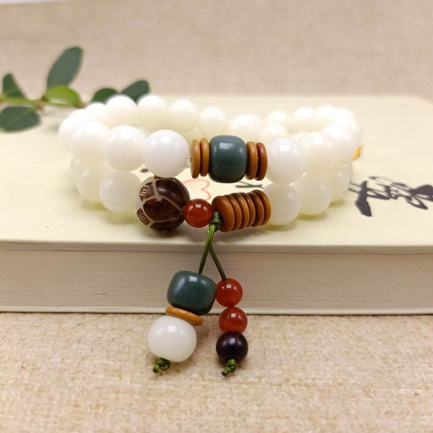 Lotus Mala Healing Prayer Bracelet/Necklace for Women Jewelry Gift