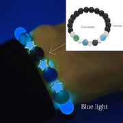 Luminous Glow In The Dark Natural Stone Yoga Healing Bracelet for Men and Women