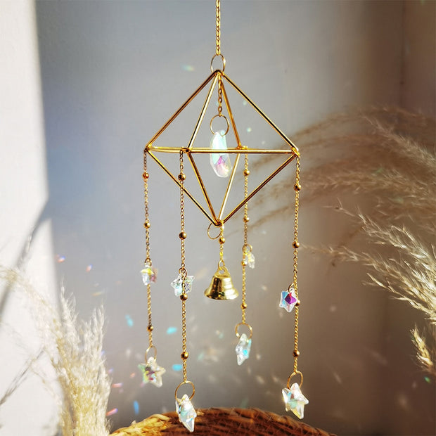 Moon Suncatcher Crystal Wind Chimes