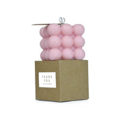 1pc 2 Inch Aromatherapy Bubble Cube Soy Wax Candle, Small Scented Candles for meditating and relaxing.