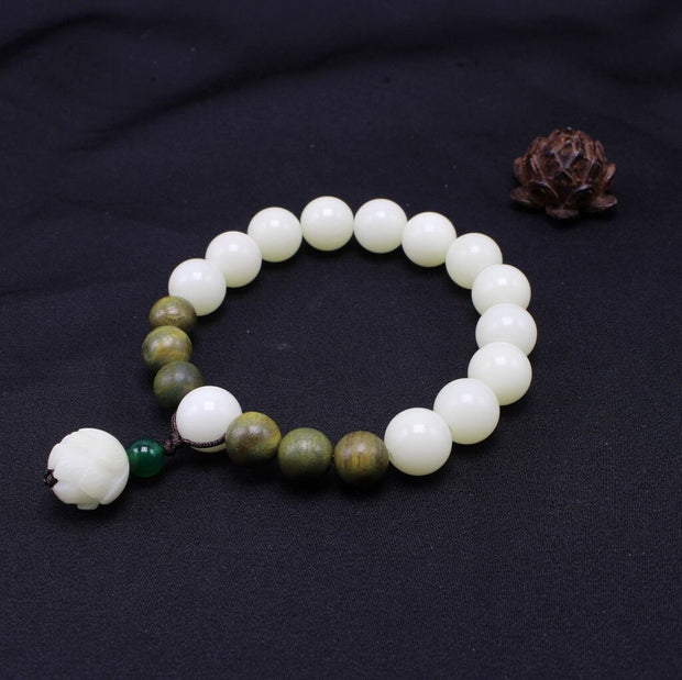 Lotus Mala Healing Prayer Bracelet/Necklace for Women Jewelry Gift