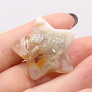 Natural Stone Star/Moon Shape Crystal Gemstone