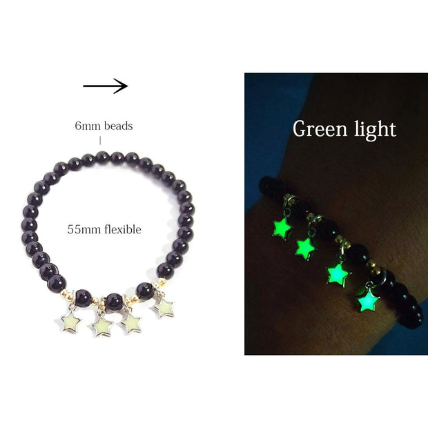 Luminous Glow In The Dark Natural Stone Yoga Healing Bracelet for Men and Women