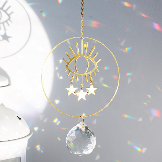 Moon Suncatcher Crystal Wind Chimes