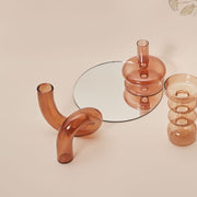 Glass Taper Candle Stick Holders